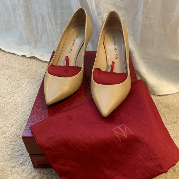 Tamara Mellon Rebel 75 Tan Kidskin 36.5 - Picture 1 of 8